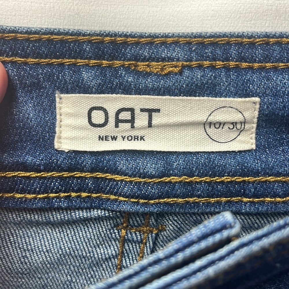OAT NEW YORK High Rise Wide Leg Raw Hem Jeans- 30 - Picture 3 of 5
